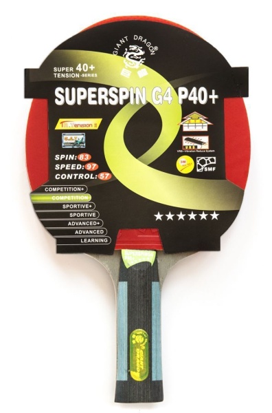 Теннисная ракетка Dragon Superspin 6 Star New (коническая)